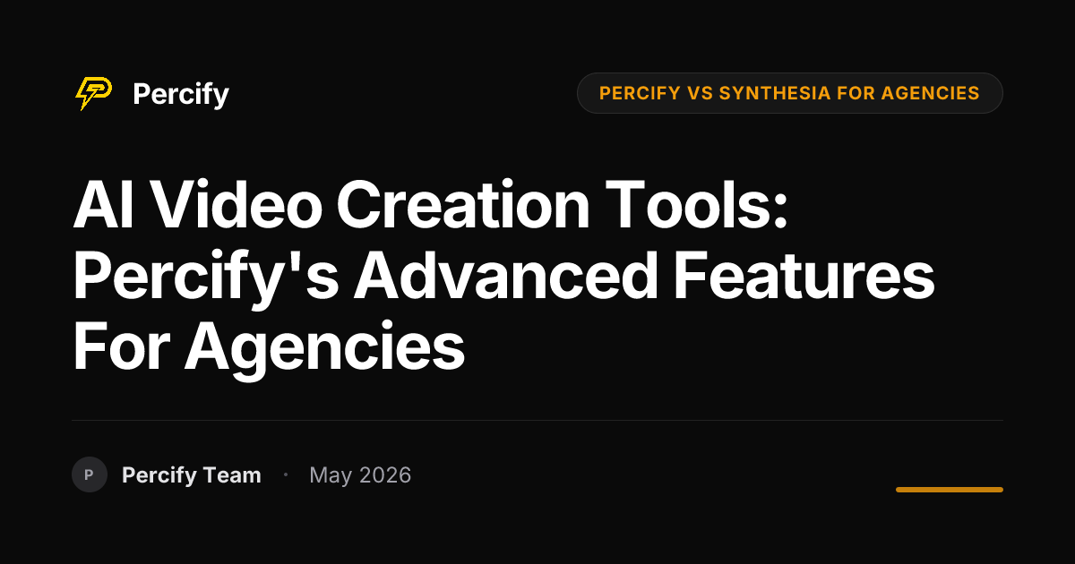 AI Video Creation Tools: Percify's Advanced Features for Agencies - Percify AI Avatar Blog Cover