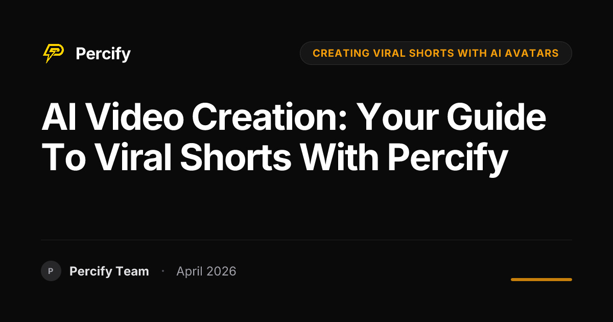 AI Video Creation: Your Guide to Viral Shorts with Percify - Percify AI Avatar Blog Cover