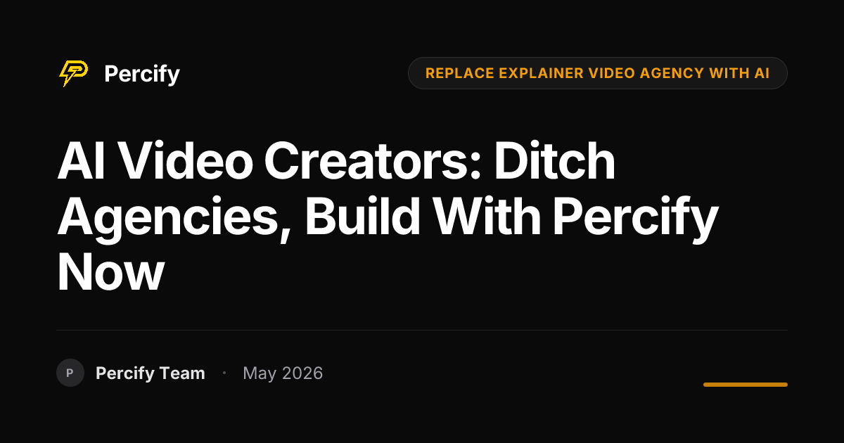 AI Video Creators: Ditch Agencies, Build with Percify Now - Percify AI Avatar Blog Cover