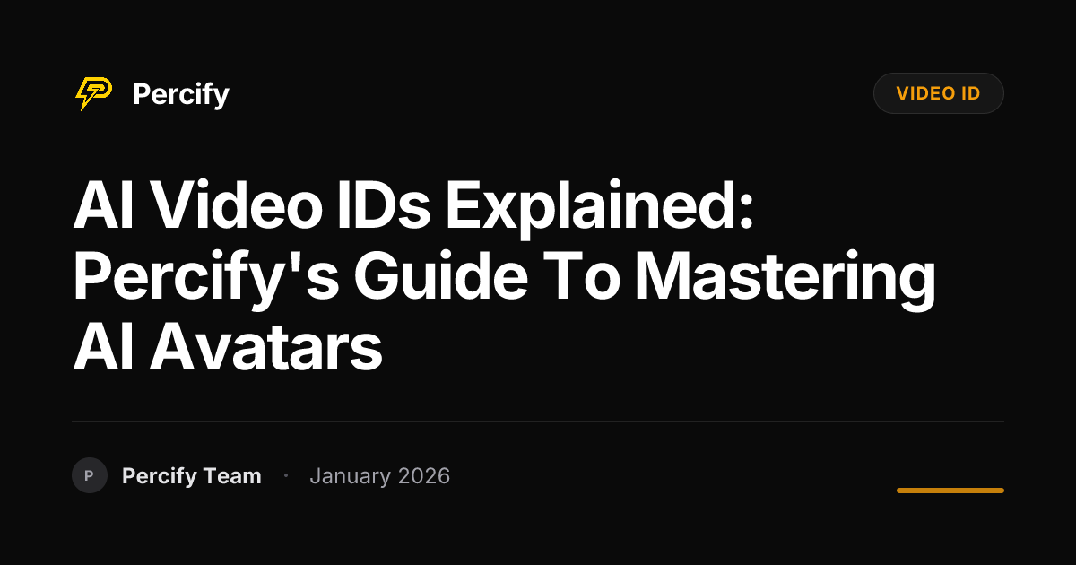 AI Video IDs Explained: Percify's Guide to Mastering AI Avatars ...