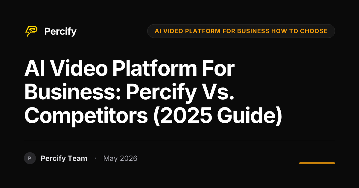 AI Video Platform for Business: Percify vs. Competitors (2025 Guide) - Percify AI Avatar Blog Cover