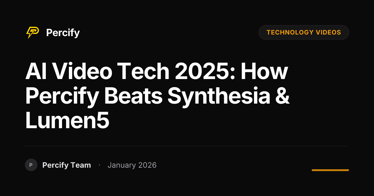AI Video Tech 2025: How Percify Beats Synthesia & Lumen5 | Percify Blog