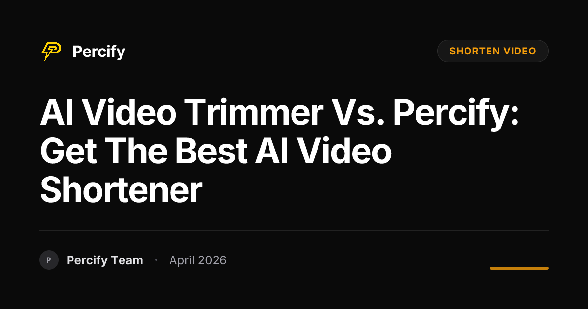 AI Video Trimmer vs. Percify: Get the Best AI Video Shortener - Percify AI Avatar Blog Cover