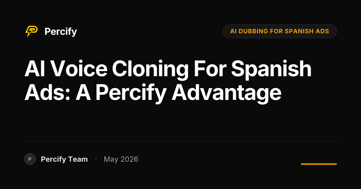 AI Voice Cloning for Spanish Ads: A Percify Advantage - Percify AI Avatar Blog Cover
