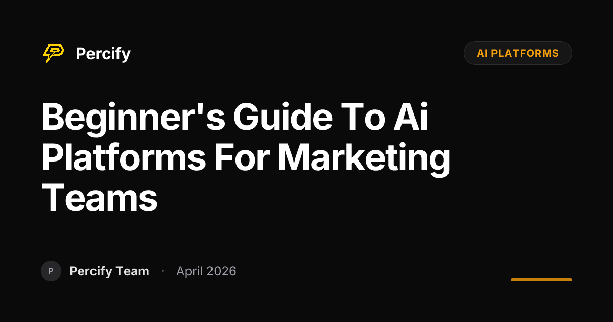 Beginner's Guide to ai platforms for Marketing Teams - Percify AI Avatar Blog Cover