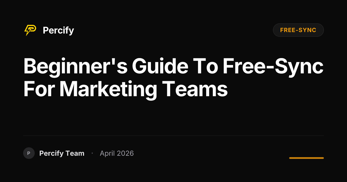 Beginner's Guide to free-sync for Marketing Teams - Percify AI Avatar Blog Cover