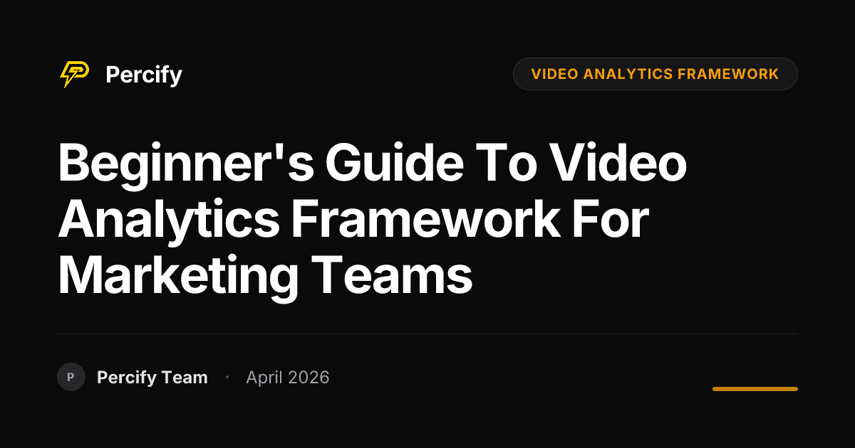 Beginner's Guide to video analytics framework for Marketing Teams - Percify AI Avatar Blog Cover