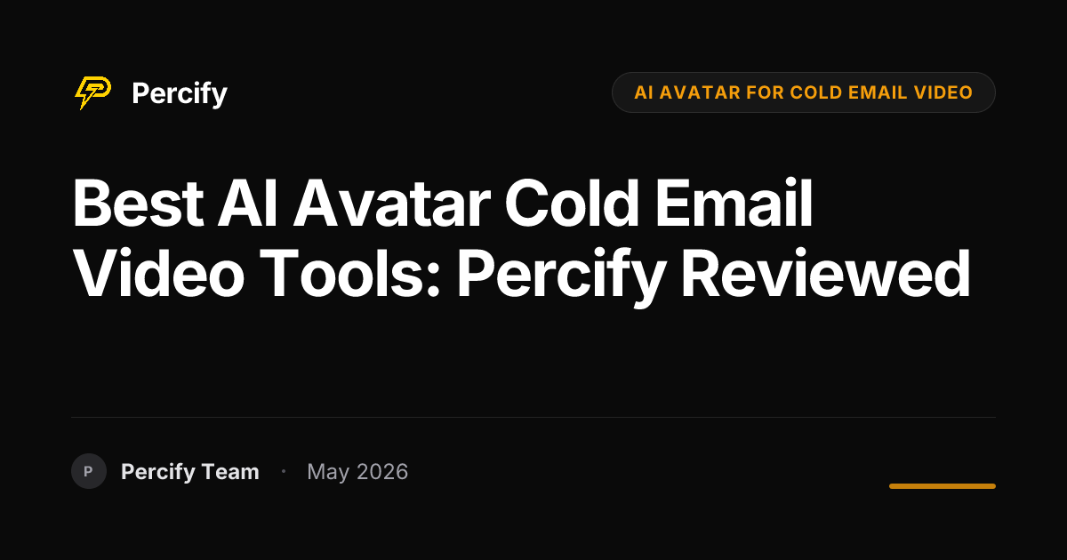 Best AI Avatar Cold Email Video Tools: Percify Reviewed - Percify AI Avatar Blog Cover