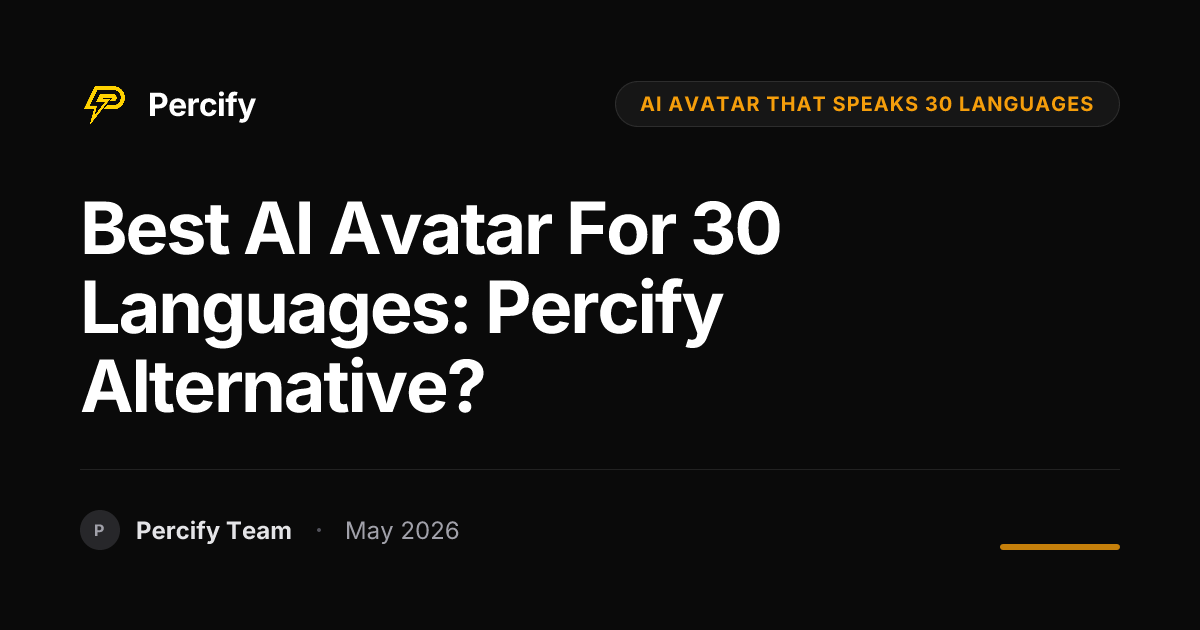 Best AI Avatar for 30 Languages: Percify Alternative? - Percify AI Avatar Blog Cover