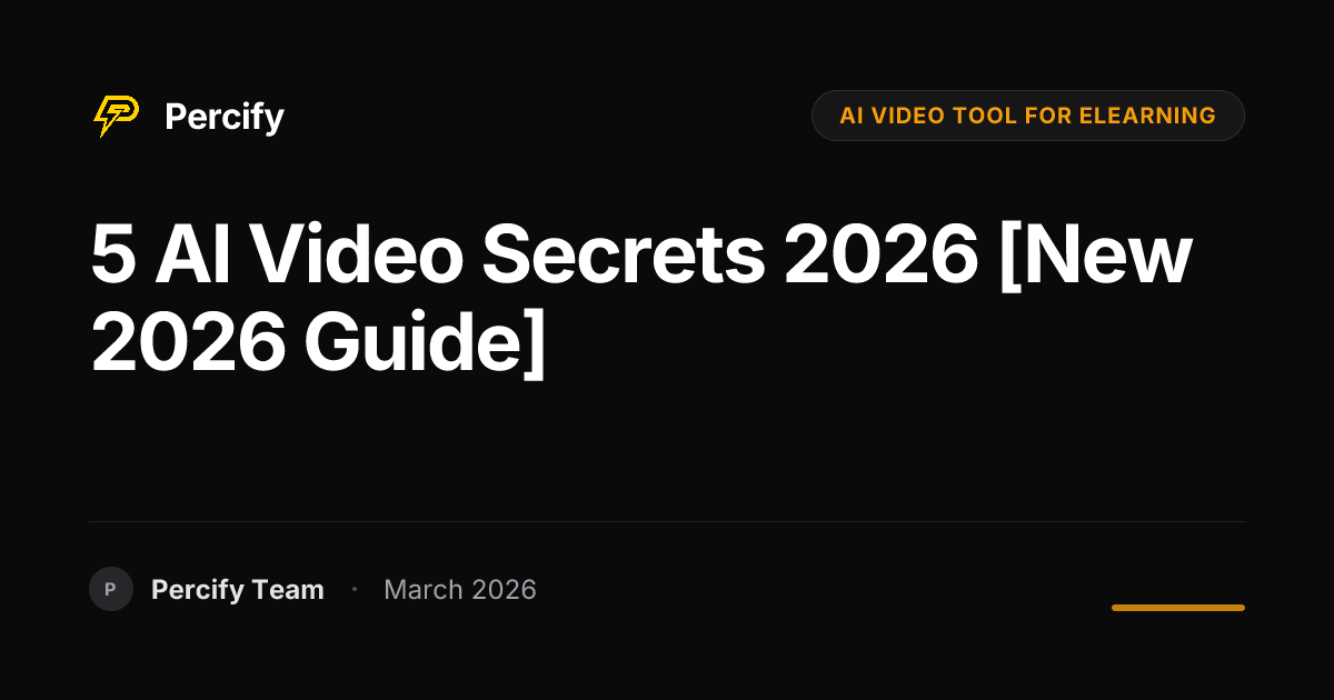 Best AI Video Tools for eLearning in 2026: Create Courses 10x Faster - Percify AI Avatar Blog Cover