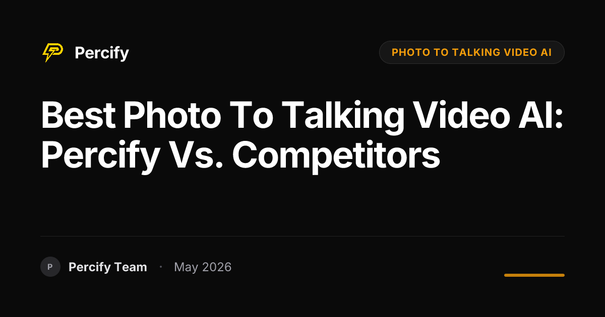 Best Photo to Talking Video AI: Percify vs. Competitors - Percify AI Avatar Blog Cover
