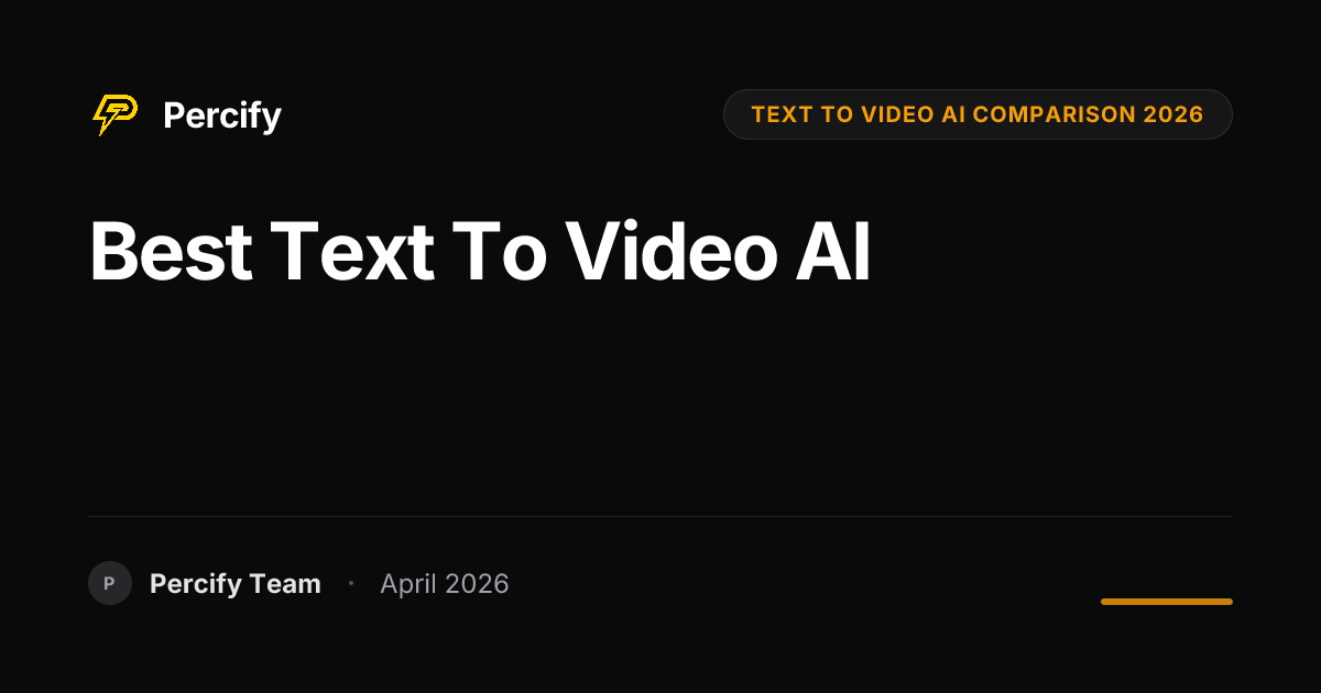 Best Text to Video AI - Percify AI Avatar Blog Cover