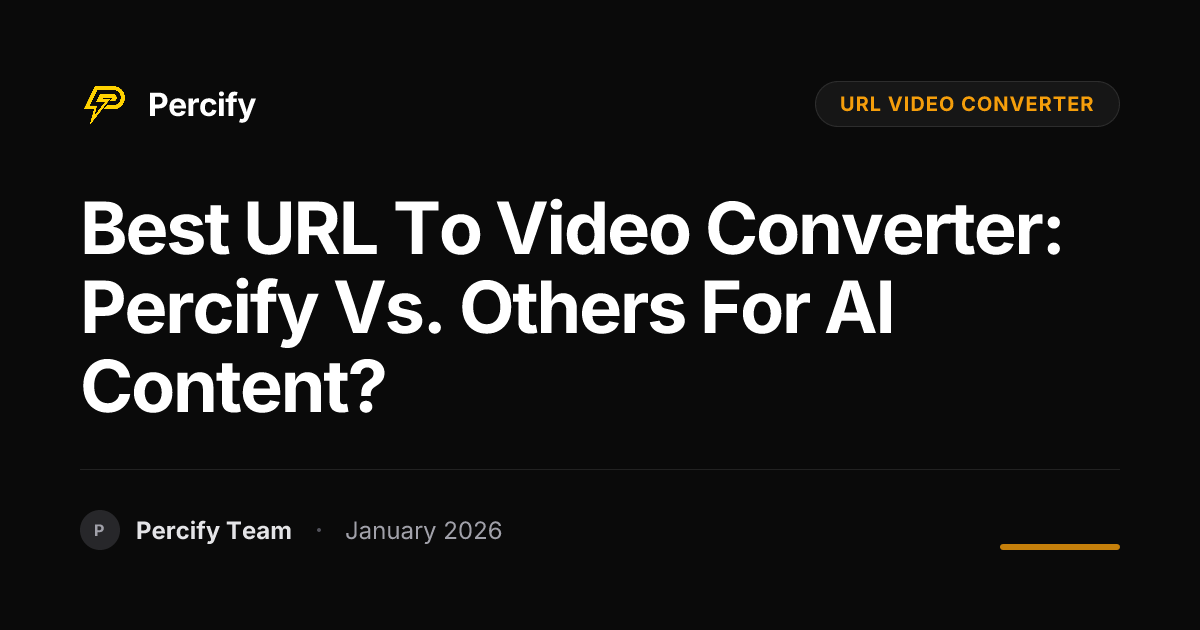 Best URL to Video Converter: Percify vs. Others for AI Content ...