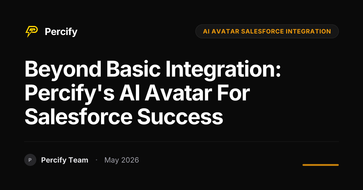 Beyond Basic Integration: Percify's AI Avatar for Salesforce Success - Percify AI Avatar Blog Cover