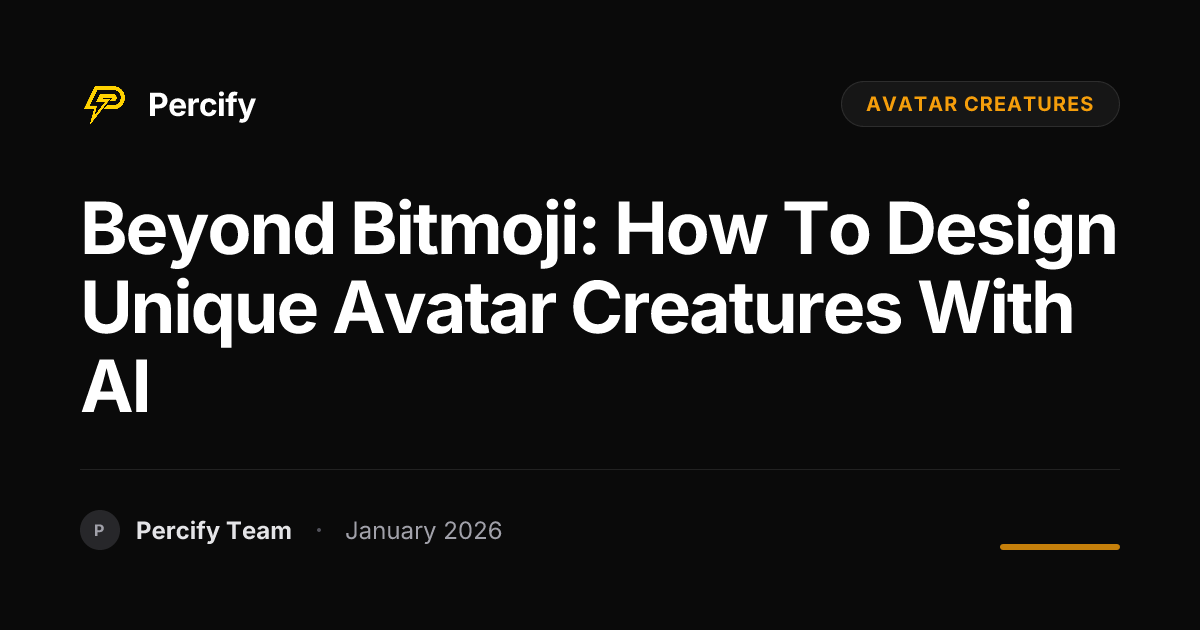 Beyond Bitmoji: How to Design Unique Avatar Creatures with AI | Percify ...