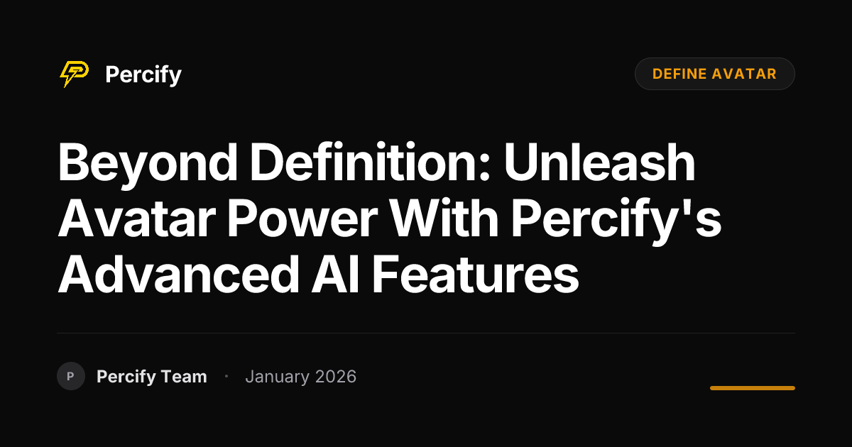 Beyond Definition: Unleash Avatar Power with Percify's Advanced AI ...