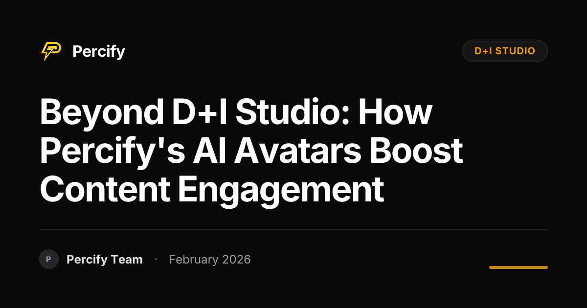 Beyond D+I Studio: How Percify's AI Avatars Boost Content Engagement - Percify AI Avatar Blog Cover