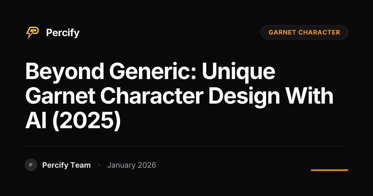 Beyond Generic: Unique Garnet Character Design with AI (2025) | Percify ...