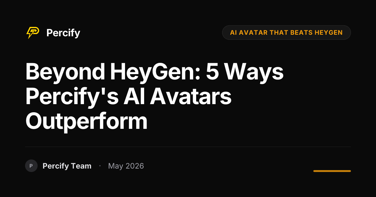 Beyond HeyGen: 5 Ways Percify's AI Avatars Outperform - Percify AI Avatar Blog Cover