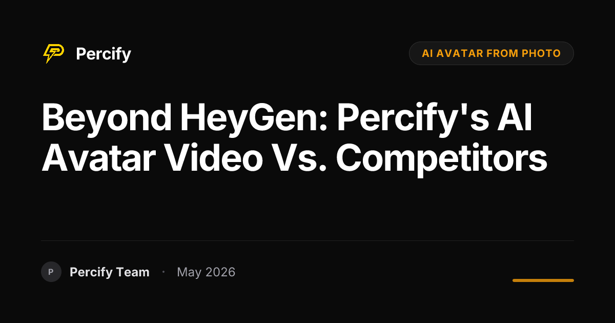 Beyond HeyGen: Percify's AI Avatar Video vs. Competitors - Percify AI Avatar Blog Cover
