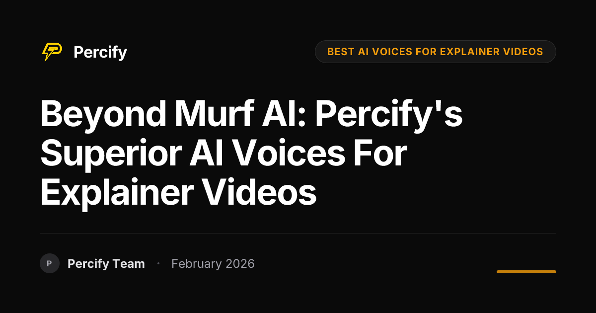 Beyond Murf AI: Percify's Superior AI Voices for Explainer Videos - Percify AI Avatar Blog Cover