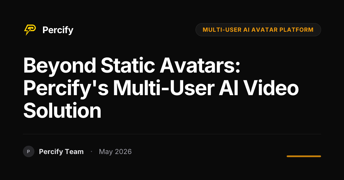 Beyond Static Avatars: Percify's Multi-User AI Video Solution - Percify AI Avatar Blog Cover