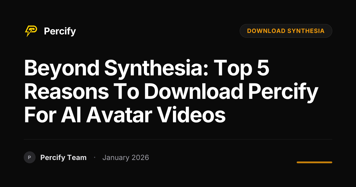 Beyond Synthesia: Top 5 Reasons to Download Percify for AI Avatar ...
