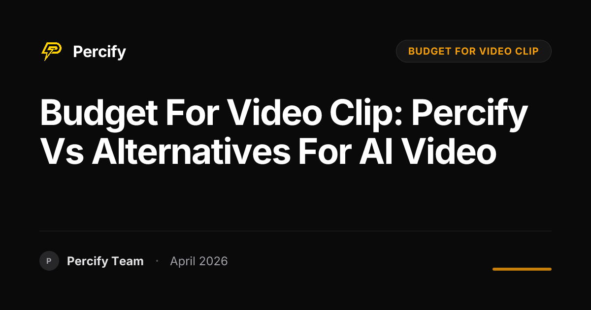 budget for video clip: Percify vs Alternatives for AI Video - Percify AI Avatar Blog Cover