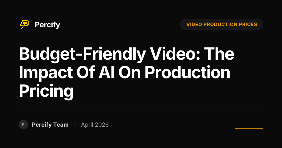 Budget-Friendly Video: The Impact of AI on Production Pricing - Percify AI Avatar Blog Cover