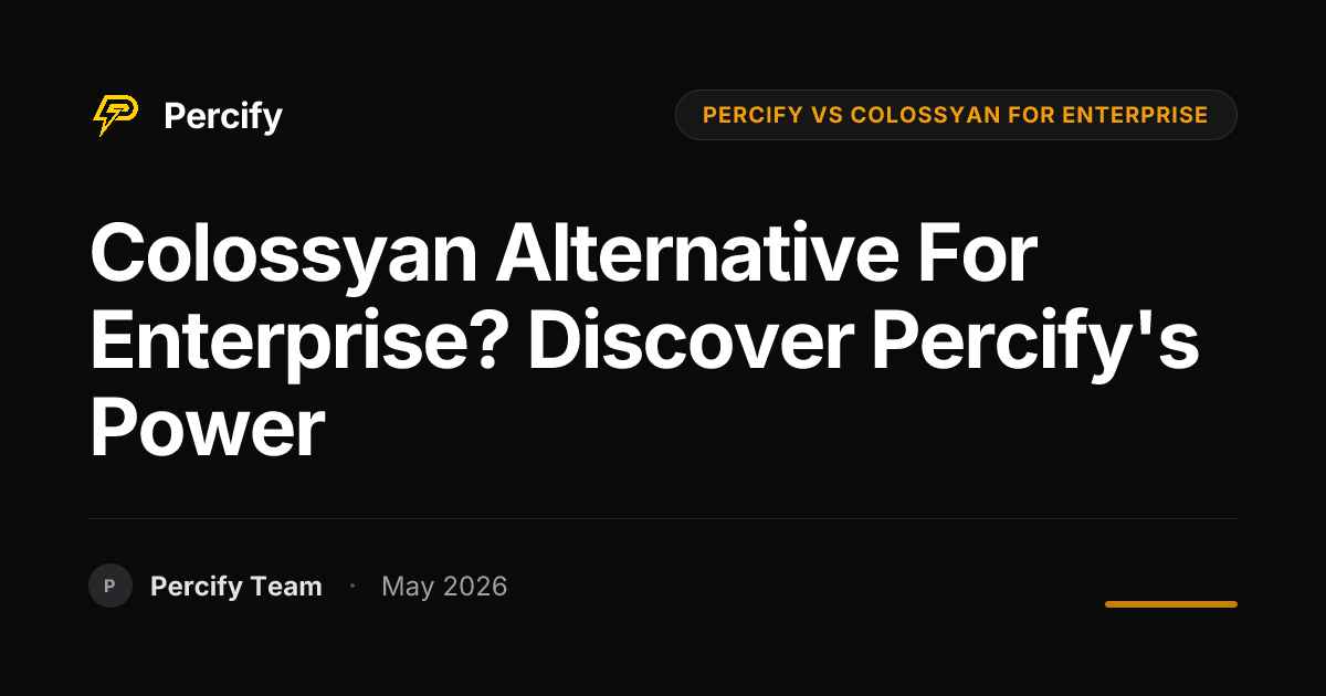 Colossyan Alternative for Enterprise? Discover Percify's Power - Percify AI Avatar Blog Cover