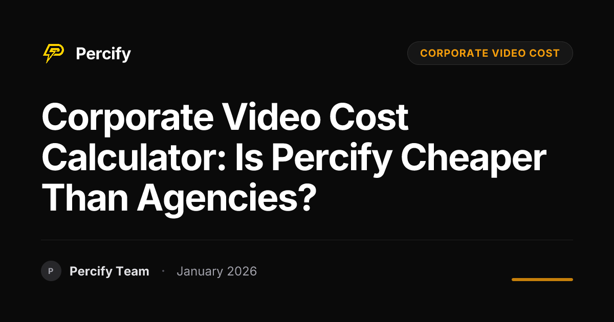 Corporate Video Cost Calculator: Is Percify Cheaper Than Agencies ...