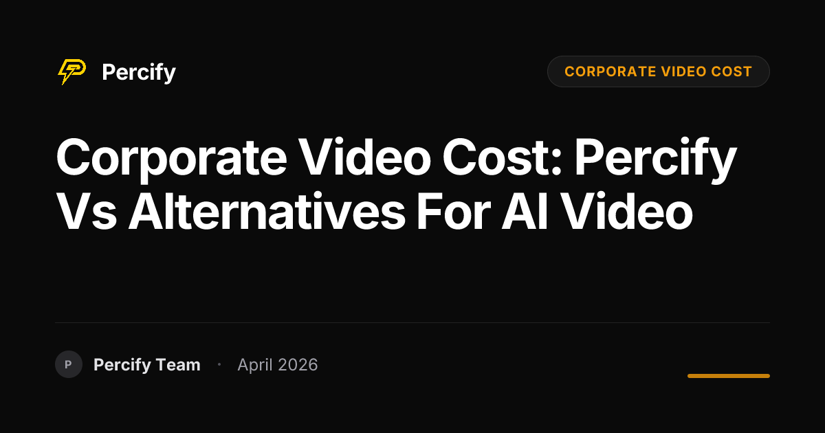 corporate video cost: Percify vs Alternatives for AI Video - Percify AI Avatar Blog Cover
