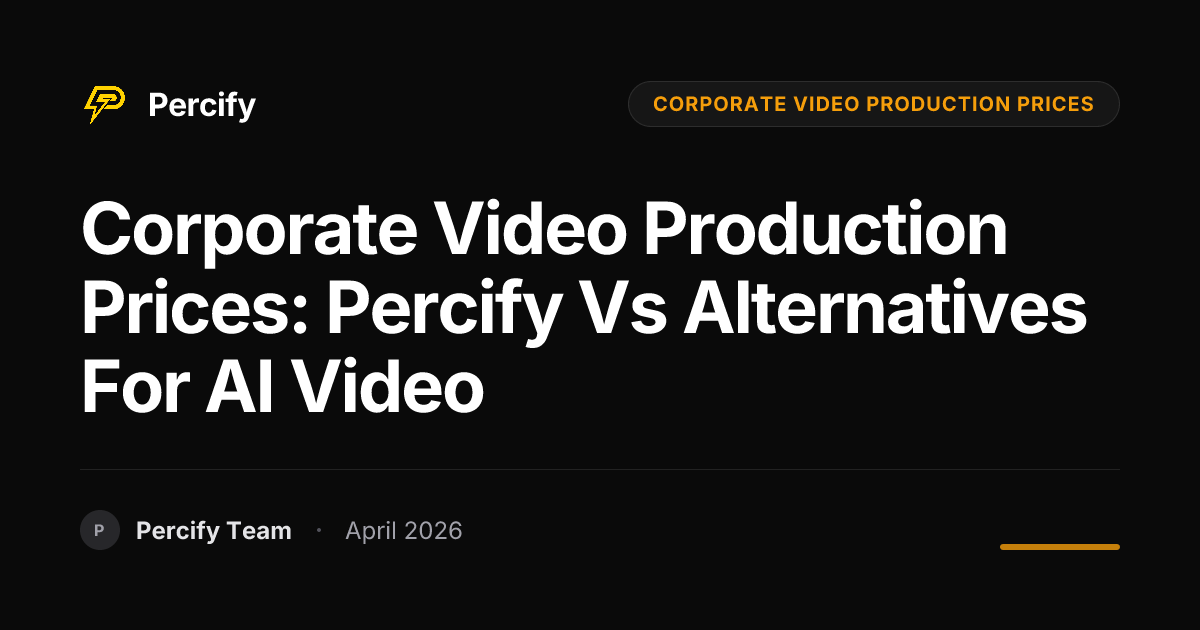 corporate video production prices: Percify vs Alternatives for AI Video - Percify AI Avatar Blog Cover