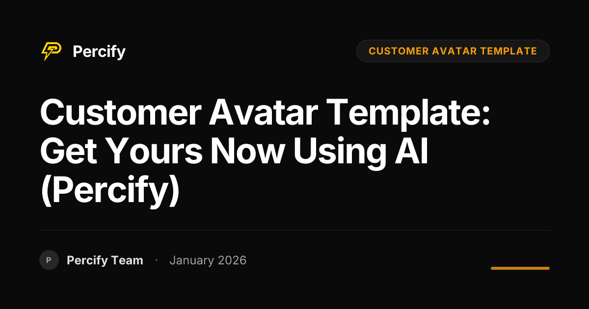 Customer Avatar Template: Get Yours Now Using AI (Percify) | Percify Blog