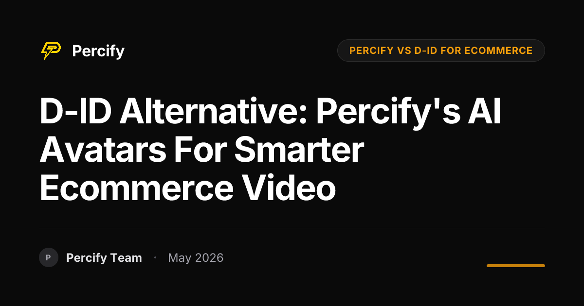 D-ID Alternative: Percify's AI Avatars for Smarter Ecommerce Video - Percify AI Avatar Blog Cover