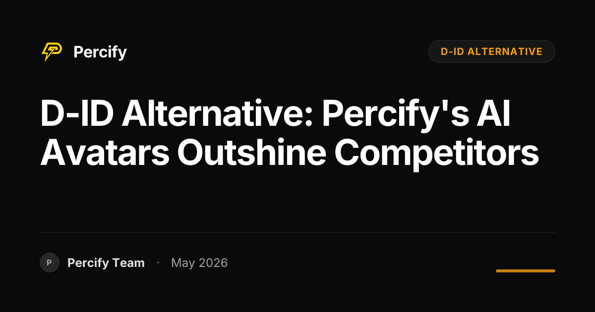 D-ID Alternative: Percify's AI Avatars Outshine Competitors - Percify AI Avatar Blog Cover