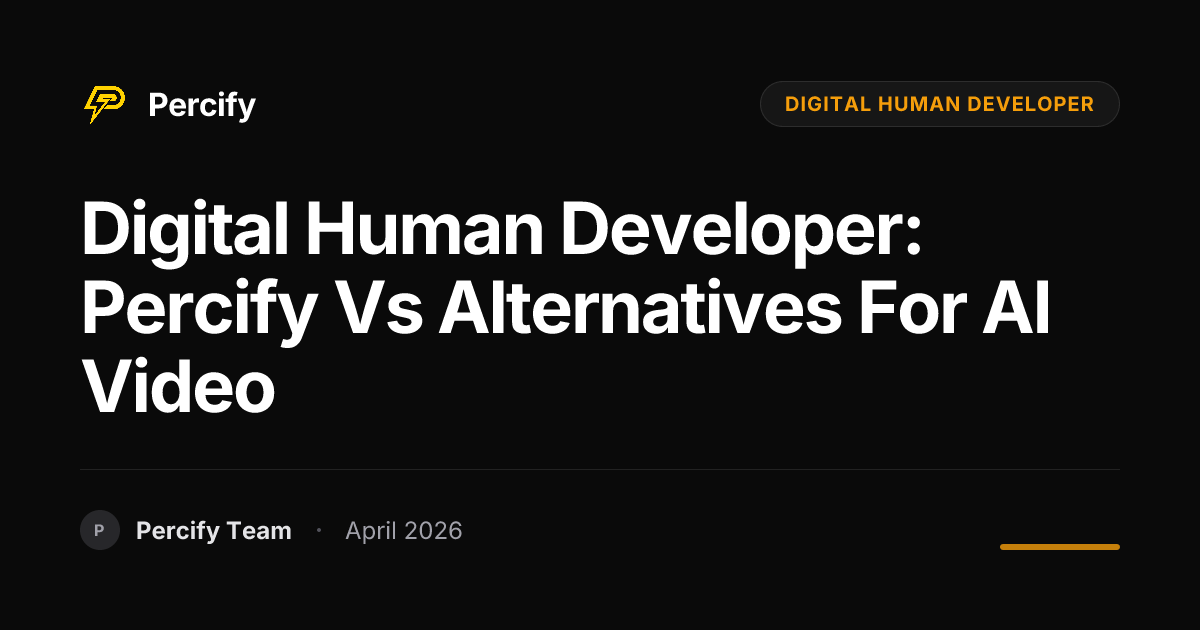 digital human developer: Percify vs Alternatives for AI Video - Percify AI Avatar Blog Cover