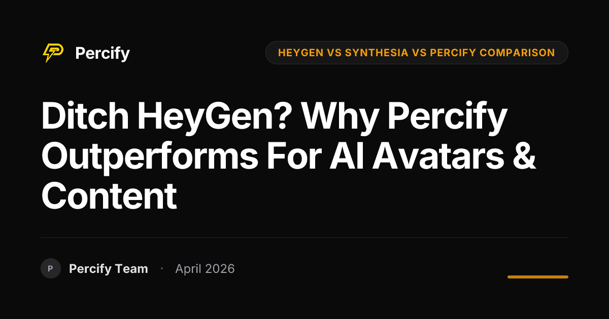 Ditch HeyGen? Why Percify Outperforms for AI Avatars & Content - Percify AI Avatar Blog Cover