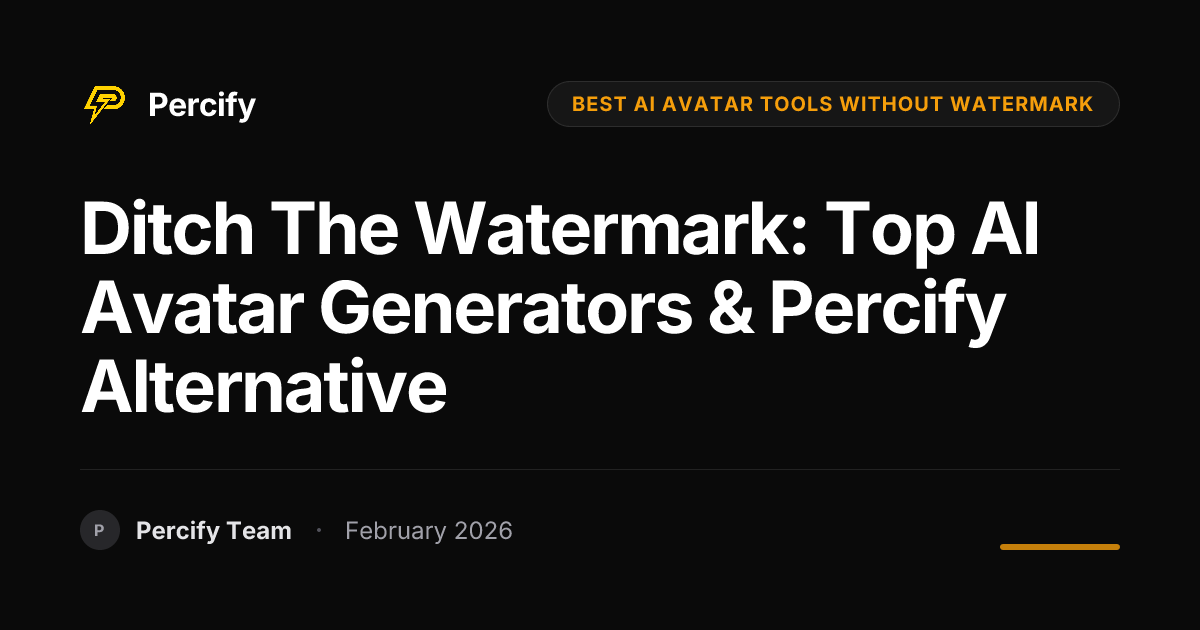 Ditch the Watermark: Top AI Avatar Generators & Percify Alternative - Percify AI Avatar Blog Cover