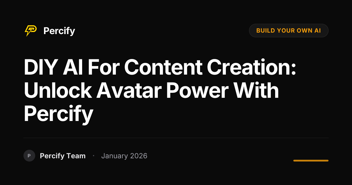DIY AI for Content Creation: Unlock Avatar Power with Percify | Percify ...