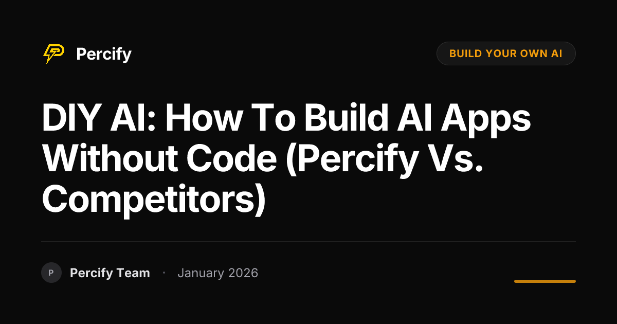 DIY AI: How to Build AI Apps Without Code (Percify vs. Competitors ...