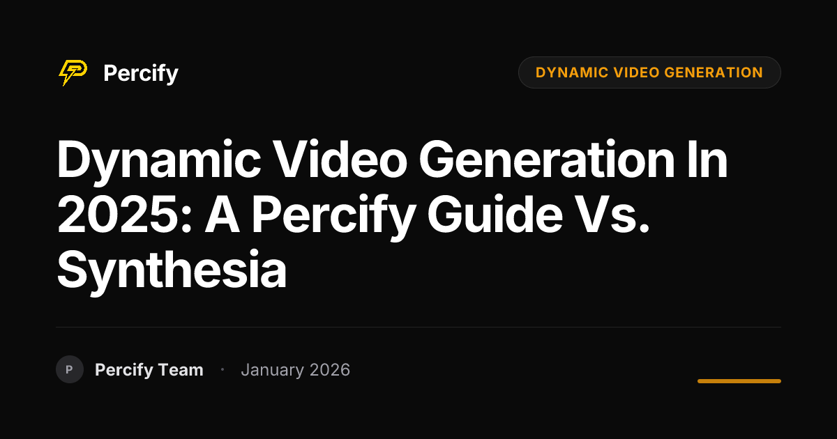 Dynamic Video Generation in 2025: A Percify Guide vs. Synthesia ...