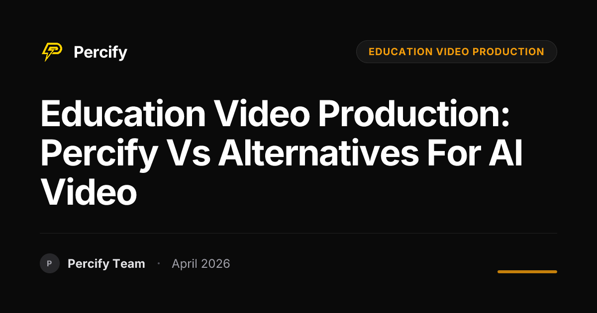 education video production: Percify vs Alternatives for AI Video - Percify AI Avatar Blog Cover