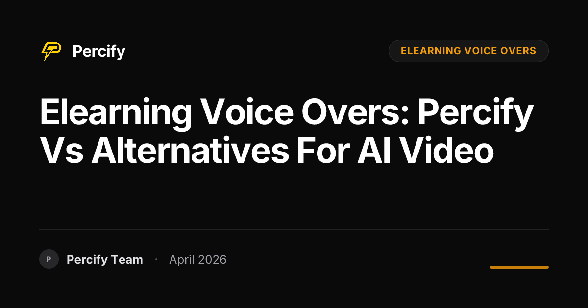 elearning voice overs: Percify vs Alternatives for AI Video - Percify AI Avatar Blog Cover