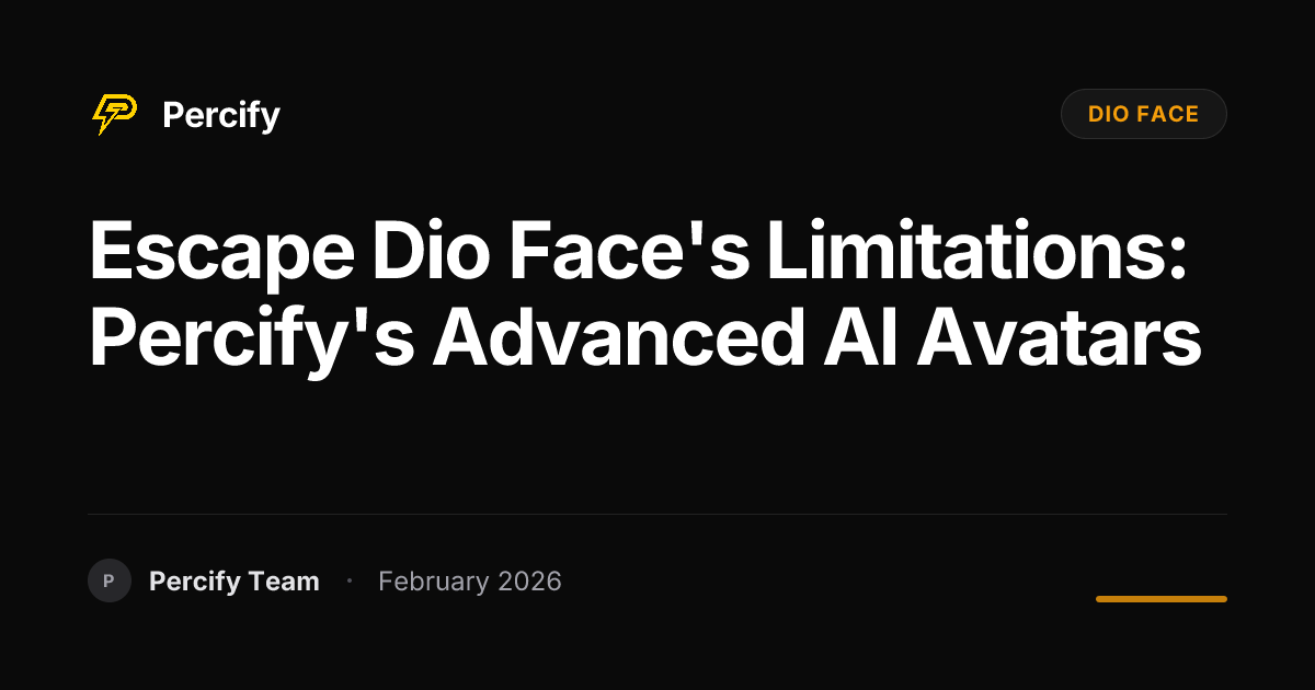 Escape Dio Face's Limitations: Percify's Advanced AI Avatars - Percify AI Avatar Blog Cover