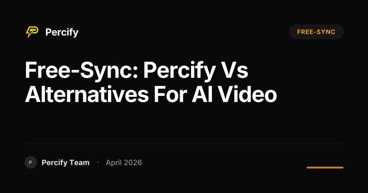 free-sync: Percify vs Alternatives for AI Video - Percify AI Avatar Blog Cover