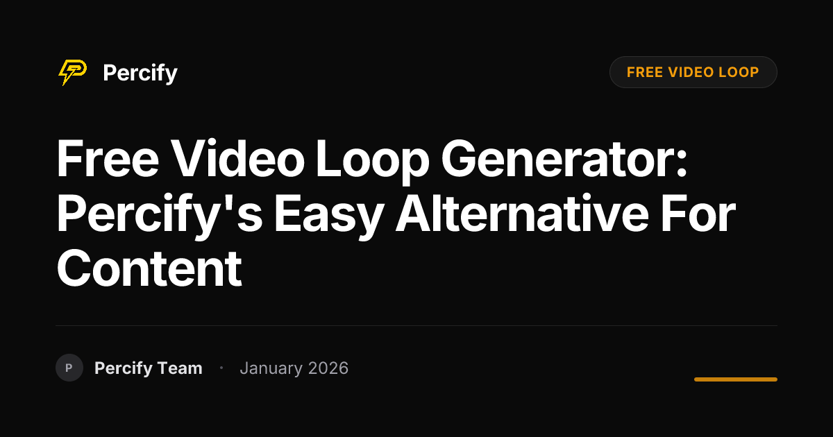 Free Video Loop Generator: Percify's Easy Alternative for Content ...