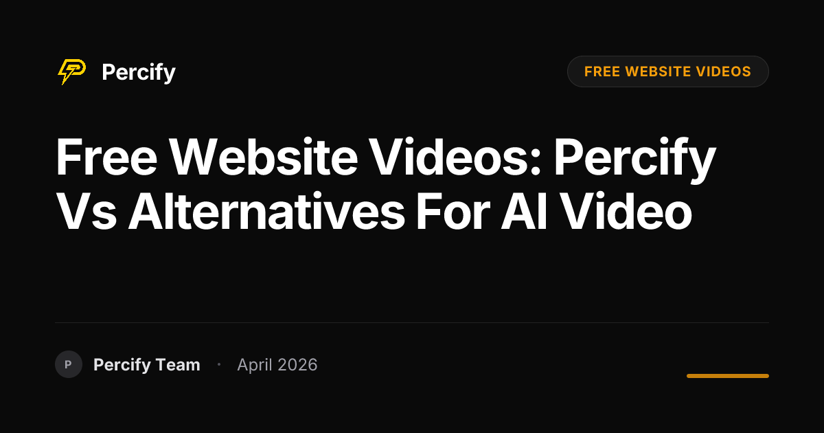 free website videos: Percify vs Alternatives for AI Video - Percify AI Avatar Blog Cover
