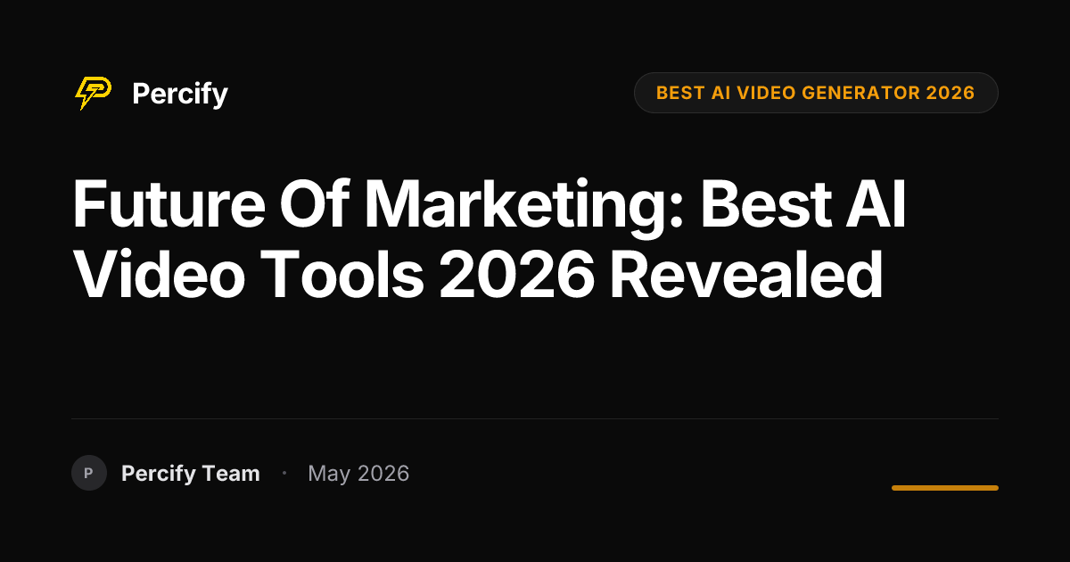Future of Marketing: Best AI Video Tools 2026 Revealed - Percify AI Avatar Blog Cover