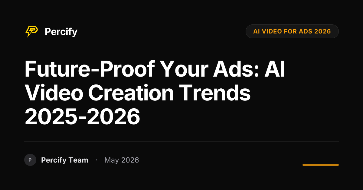 Future-Proof Your Ads: AI Video Creation Trends 2025-2026 - Percify AI Avatar Blog Cover